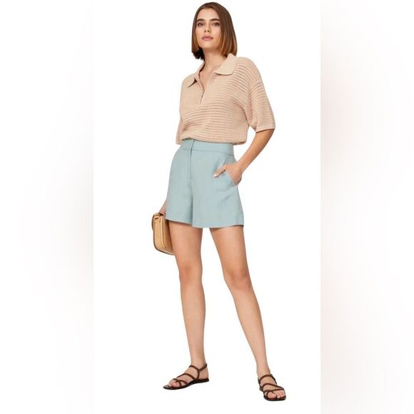 Club Monaco Green Refined Shorts Size 2 - Picture 1 of 7